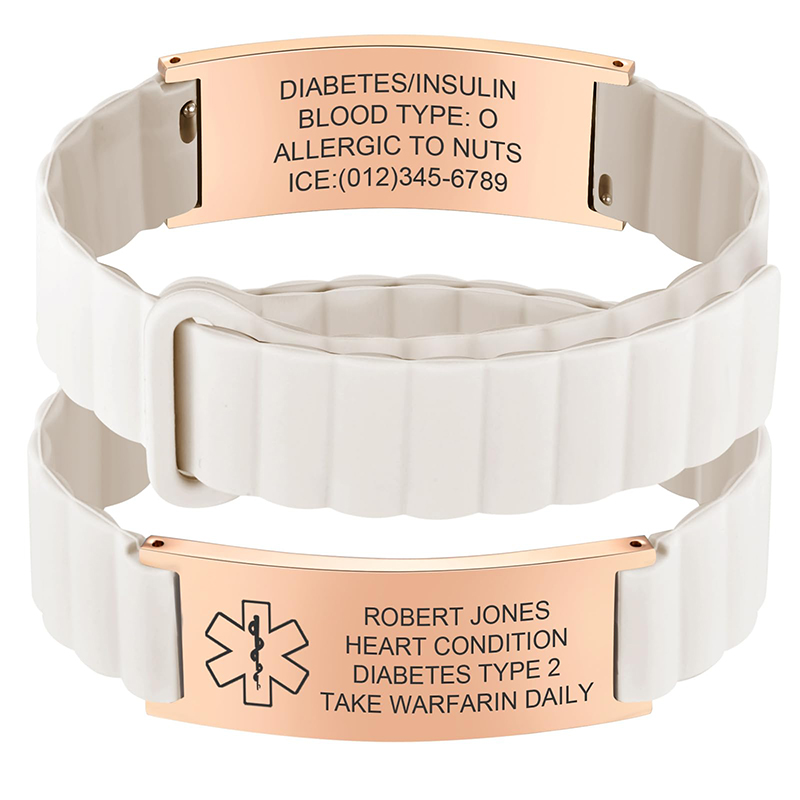 Silicone Band Women - Op maat gemaakte medische ID-armband voor