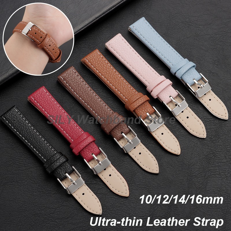 Suede Strap Watch - 10mm 12mm 14mm 16mm Ultradunne Lederen