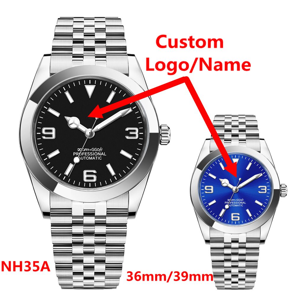 Stainless Bracelet Diver - Aangepaste Logo Luxe NH35 Horloge Dames