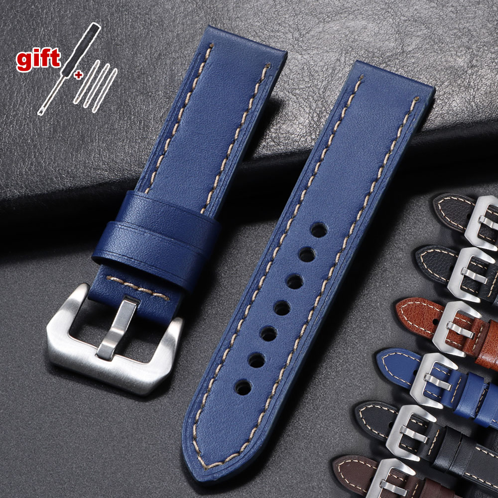 Suede Strap Watch - 18mm 20mm 22mm 24mm lederen horlogeband