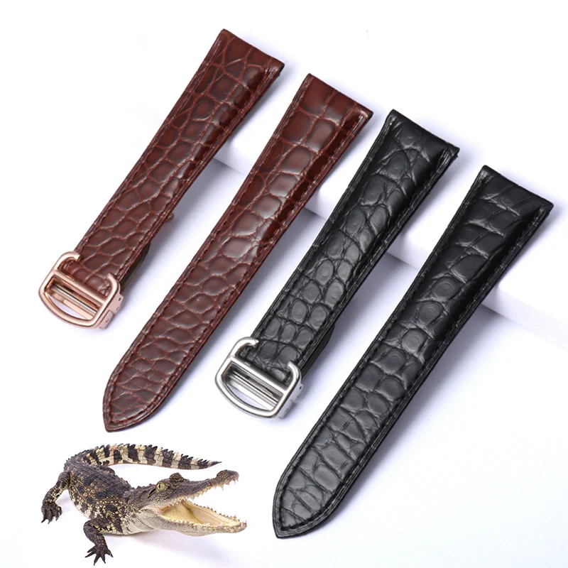 Cartier Watch Tank - Alligator lederen horlogeband voor Cartier Solo