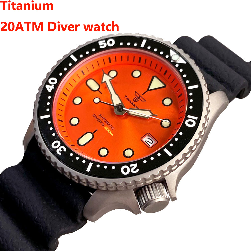 Tandorio 41 mm titanium NH35 h - Rubber Strap Diver recensie en prijs