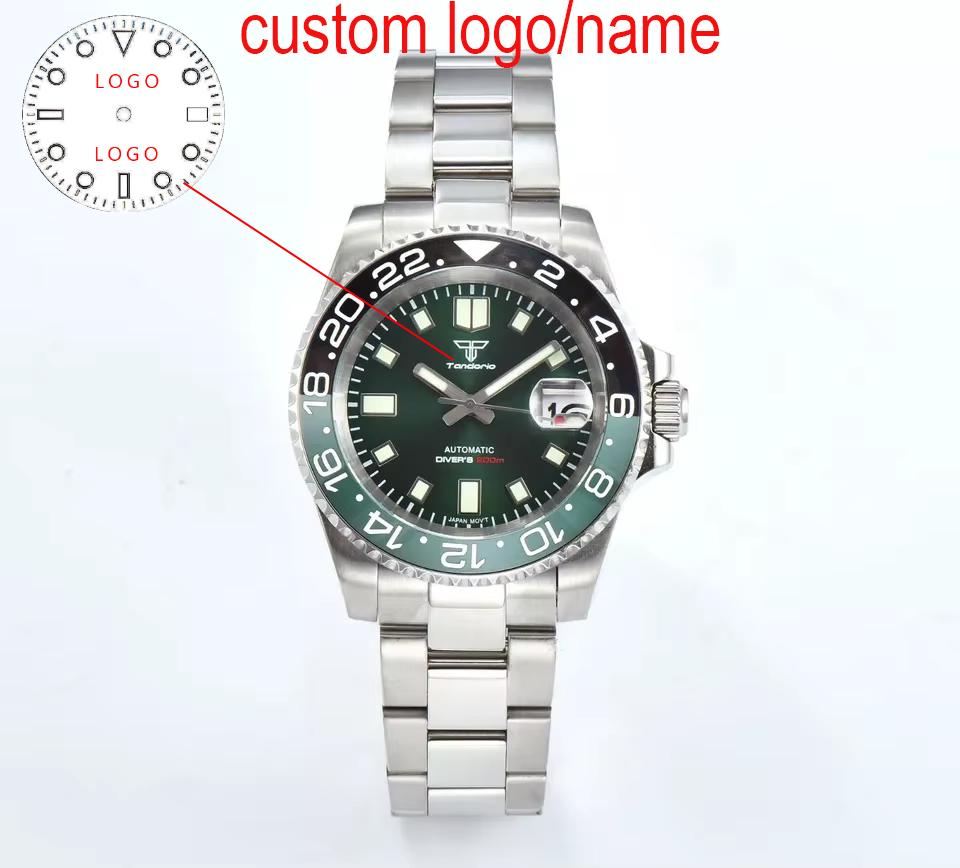 Aangepaste 40 mm groene duiker - Stainless Bracelet Diver recensie en prijs