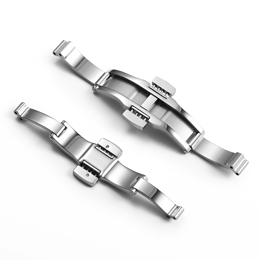Zilverkleurige roestvrijstalen - Butterfly Clasp Deployant recensie en prijs