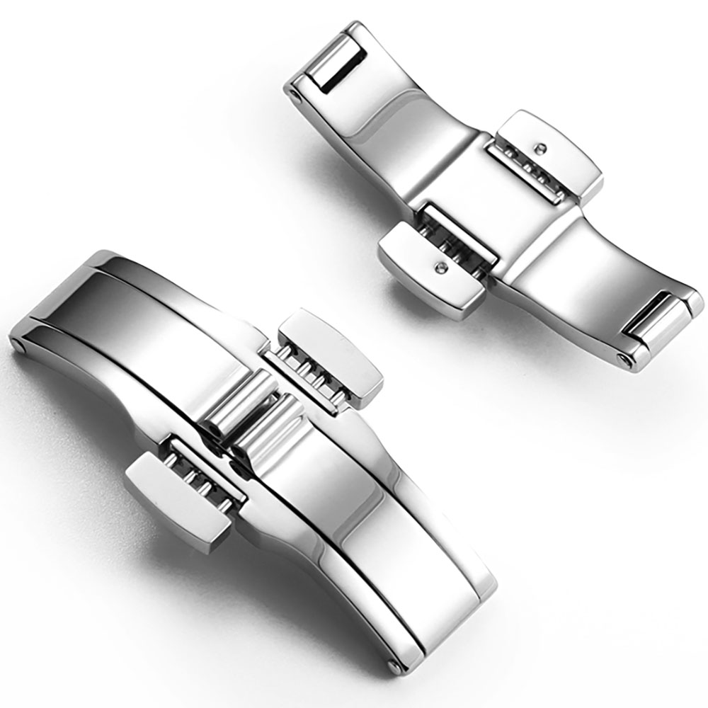 Zilverkleurige roestvrijstalen - Butterfly Clasp Deployant recensie en prijs